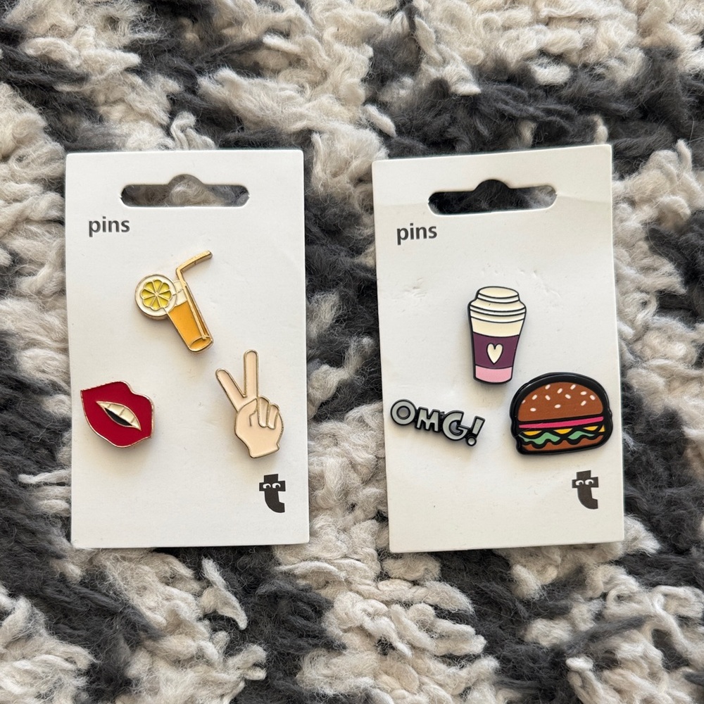 Trendy Pin Set - Fun Multicolor Designs